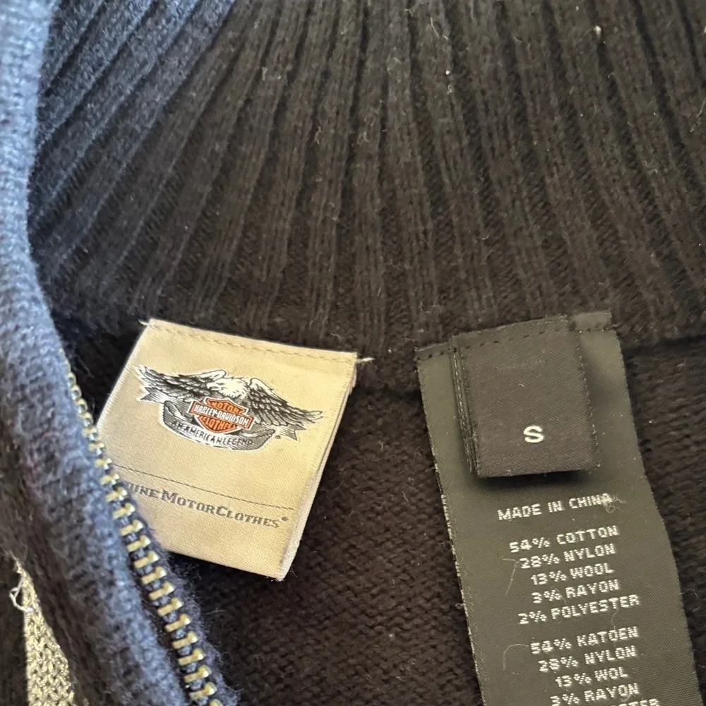 Harley davidson half zip sweater womens
